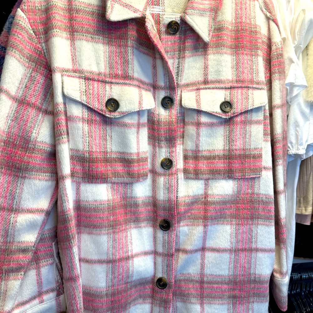 BP Nordstrom Pink Plaid Jacket
